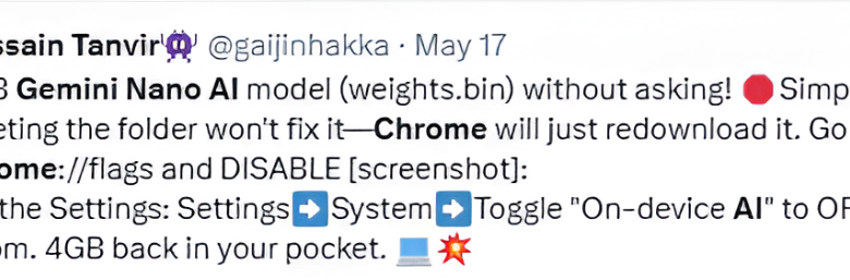 Google Chrome Diam-Diam Unduh File AI 4 GB ke Laptop Pengguna