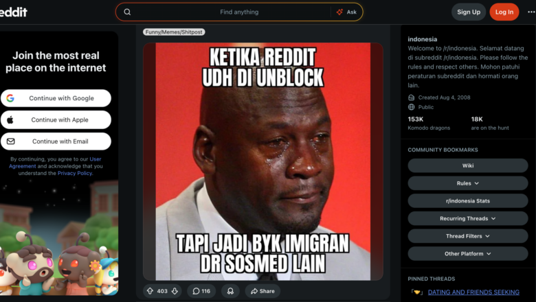 Akhirnya! Reddit Bisa Diakses Lagi di Indonesia Tanpa VPN Setelah 11 Tahun