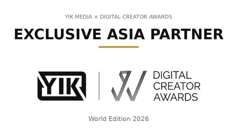 YIK Media: Exclusive Asia Partner Digital Creator Awards 2026 World Edition