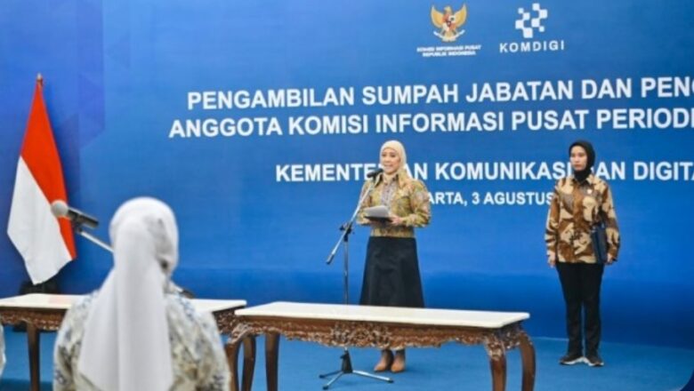 Pengukuhan Komisi Informasi Pusat, Ini Pesan Komdigi
